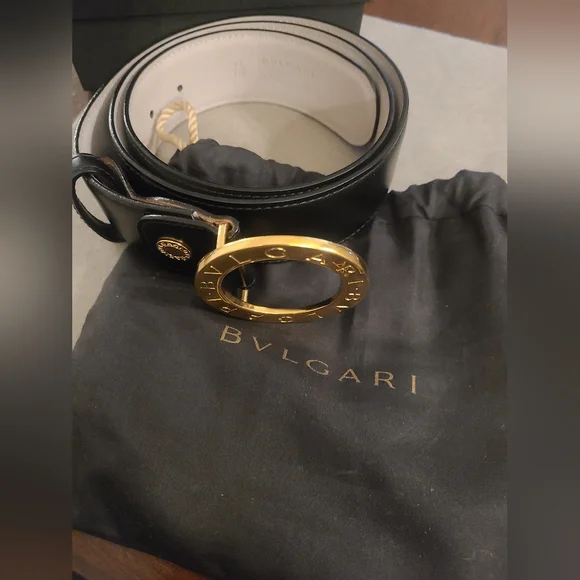 BVLGARI | Accessories | Bvlagri Black Leather Belt | Poshmark display picture 2